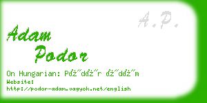 adam podor business card