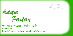 adam podor business card